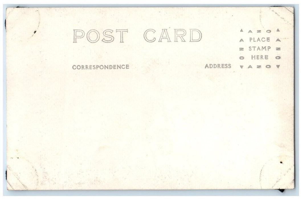 c1918 WWI Barrage Balloon Soldiers Airplane Biplane View RPPC Unposted Postcard