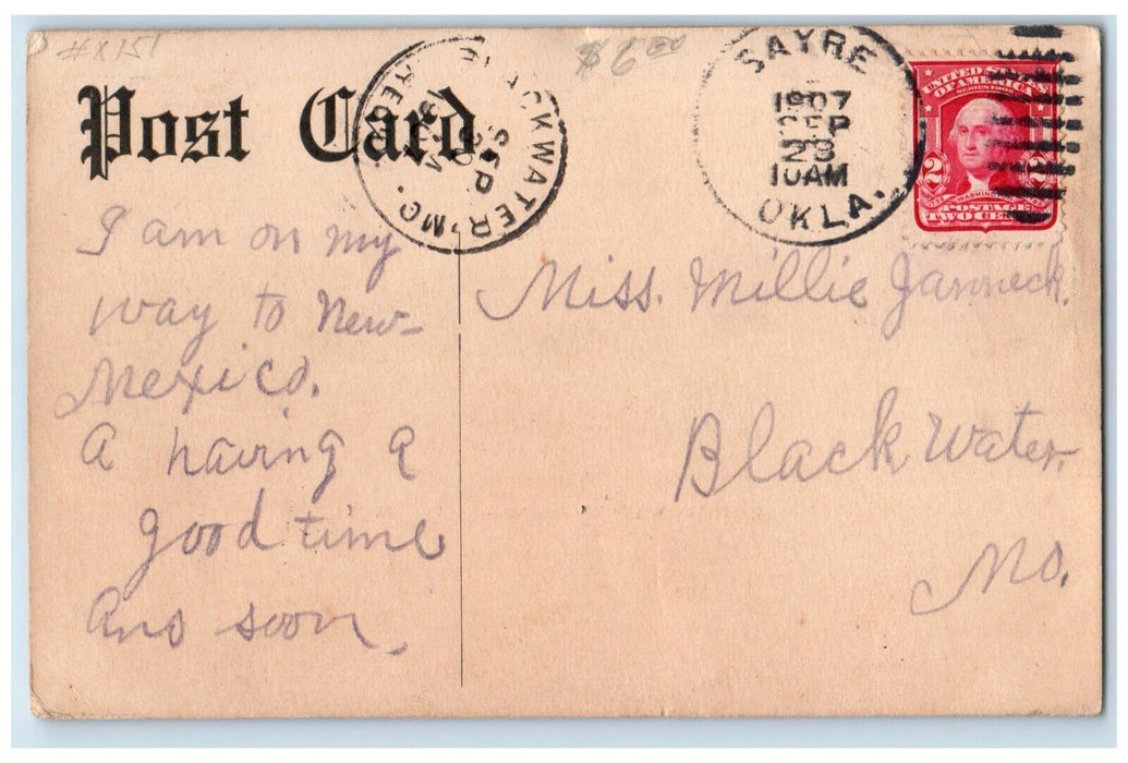 1907 Oklahoma Watermelons Horse Carriage Farming Fruits Oklahoma Posted Postcard