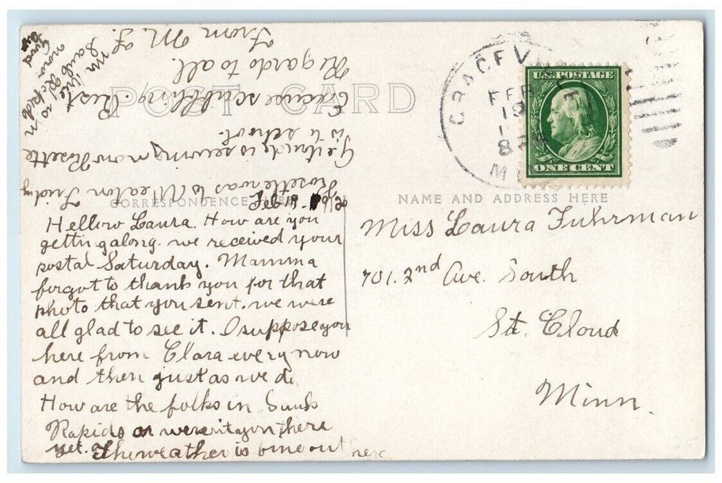 1920 Public School Building View Graceville Minnesota MN RPPC Photo Postcard