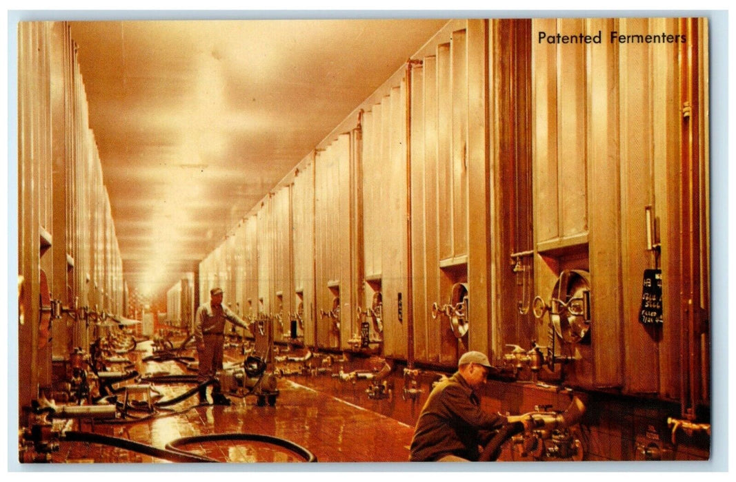 Eastern Home Of Anheuser Busch Inc. Newark NJ, Patented Fermenters Postcard