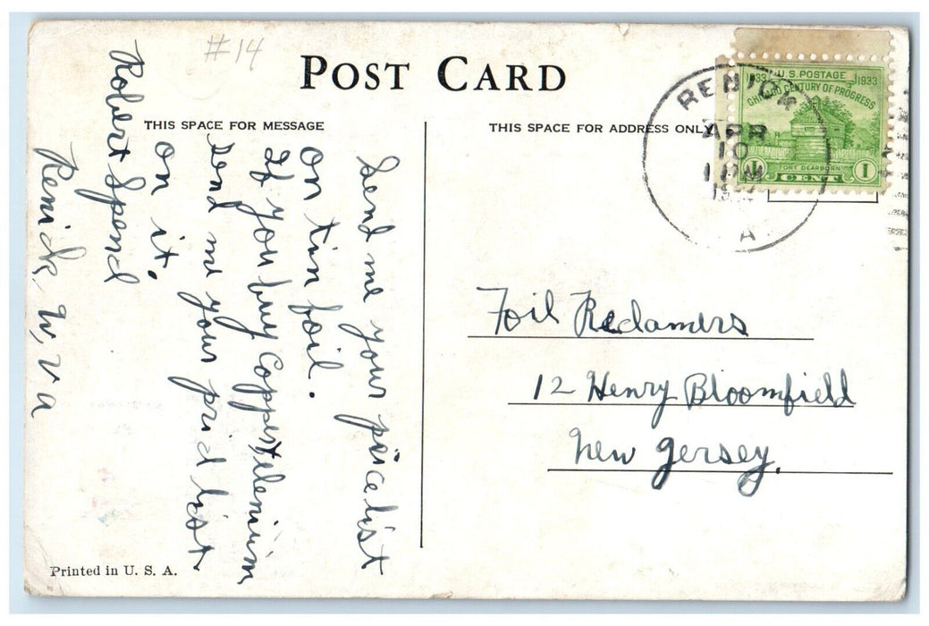 c1910's Six Horse Hitches Of Clydesdale Anheuser Busch Budweiser Beer Postcard