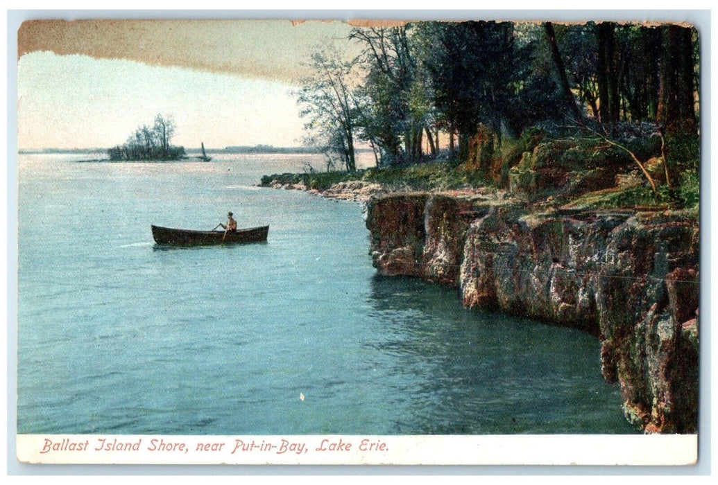 c1910's Ballast Island Shore Near Put In Bay Lake Erie Ohio OH Antique Postcard