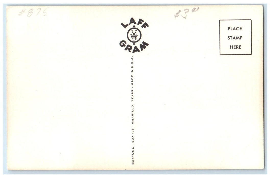 c1940 Hello From Bernie Souvenirs Gift Adair Oklahoma Vintage Laff Gram Postcard