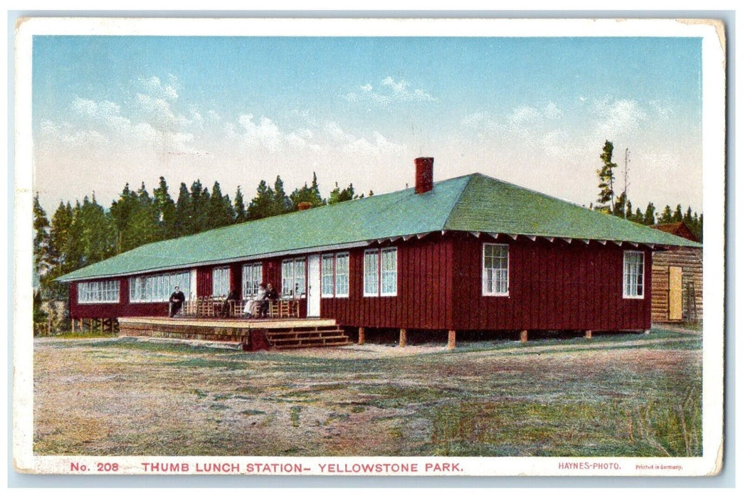 c1920 Thumb Lunch Station Exterior Building Yellowstone Park Montana MT Postcard