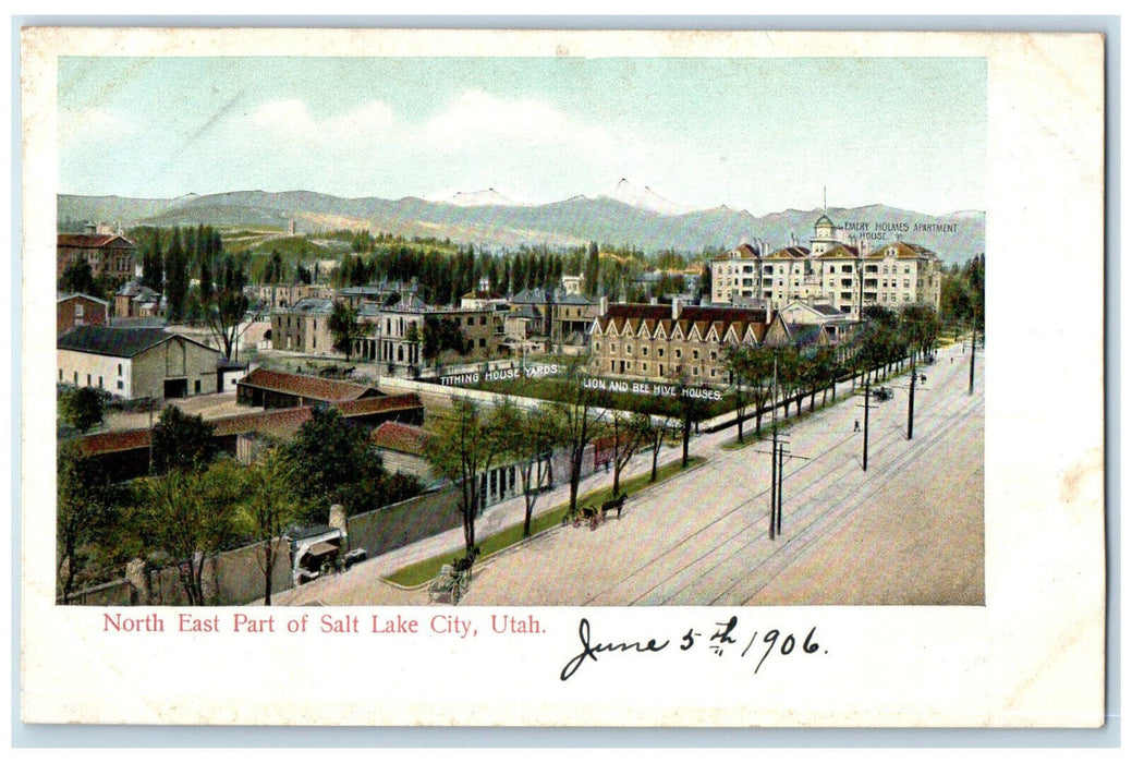 c1905 North East Part of Salt Lake City Utah Antique Unposted Postcard