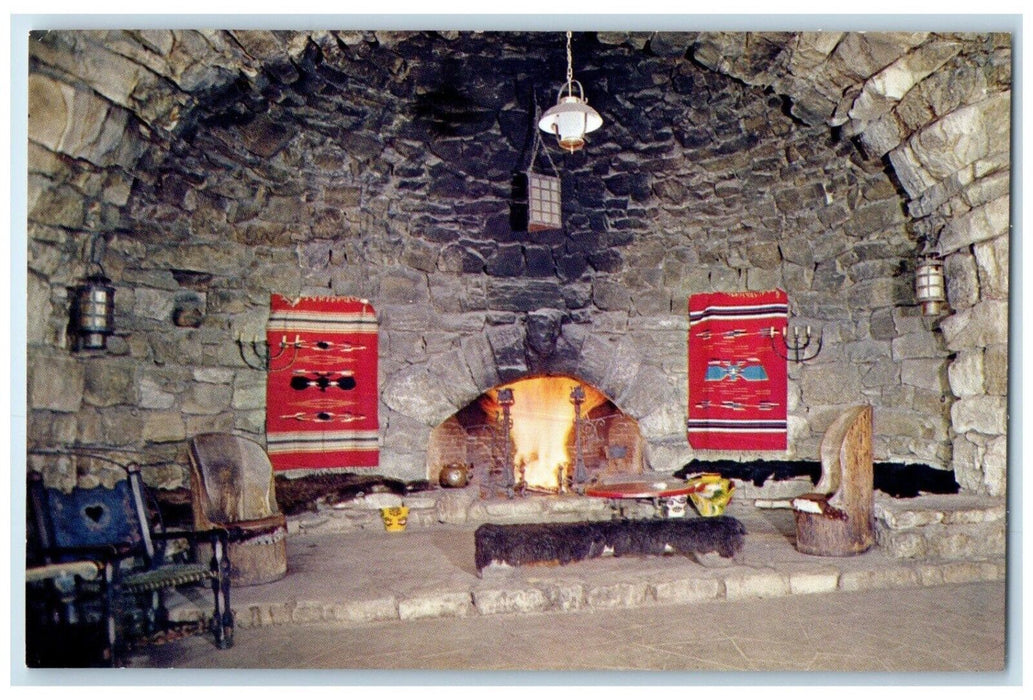 c1960 Fireplace Hermit's Rest Grand Canyon National Park Arizona Fred Postcard