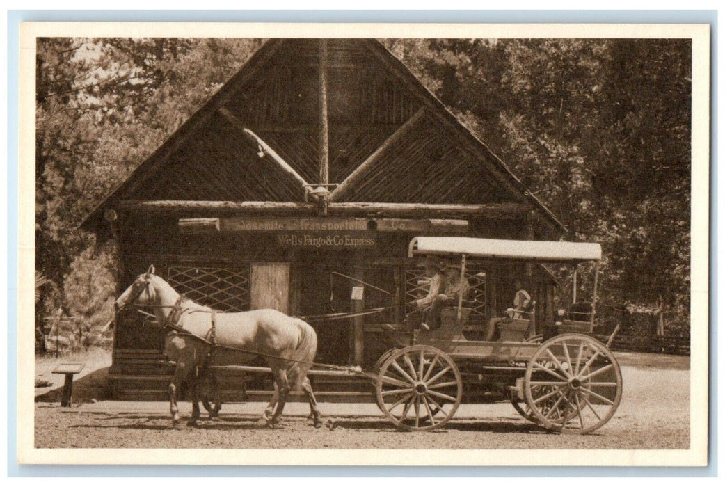 c1913 Yosemite Transportation Company Office Well National Park Center Postcard