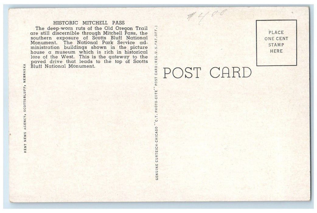 c1940 Historic Mitchell Pass Museum Deep Worn Exterior Oregon Trail OR Postcard