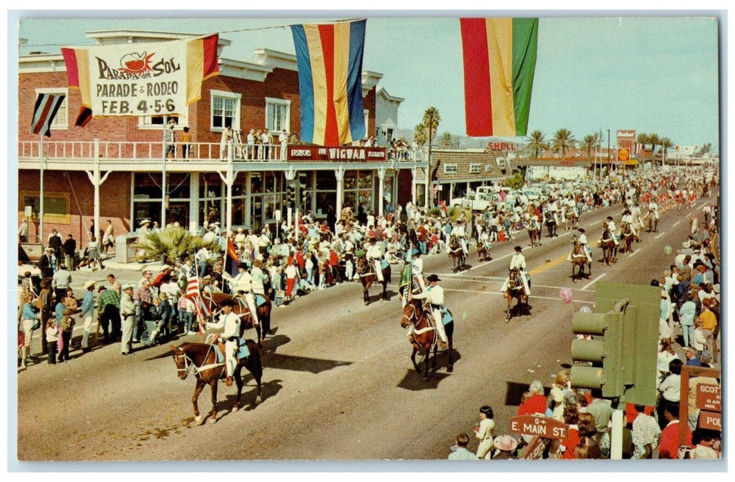 1960 Rodeo Parade Annual Parade Del Sol Championship Scottsdale Arizona Postcard