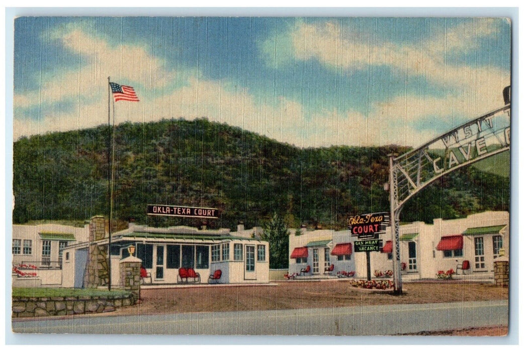 Okla Texa Court Motel Roadside Manitou Springs North Carolina NC Postcard