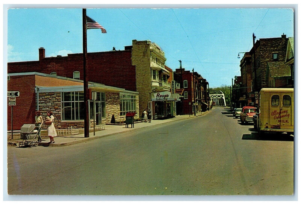1960 Business District New Post Office Street Jersey Shore Pennsylvania Postcard