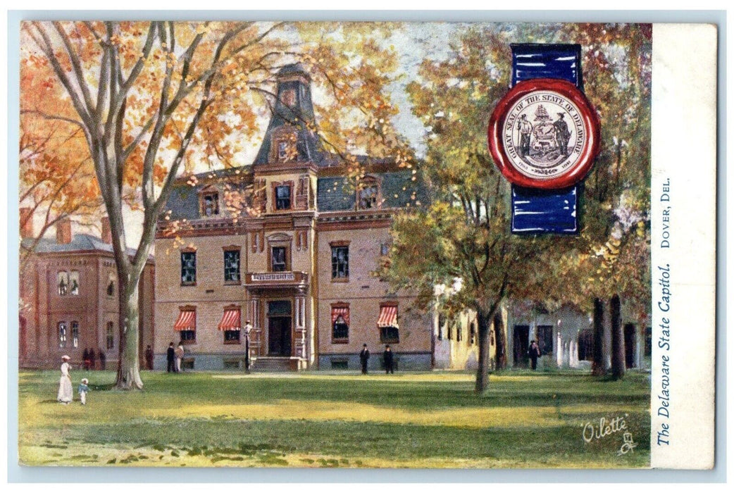 The Delaware State Capitol Building Dover Delaware DE Oilette Tuck's Postcard