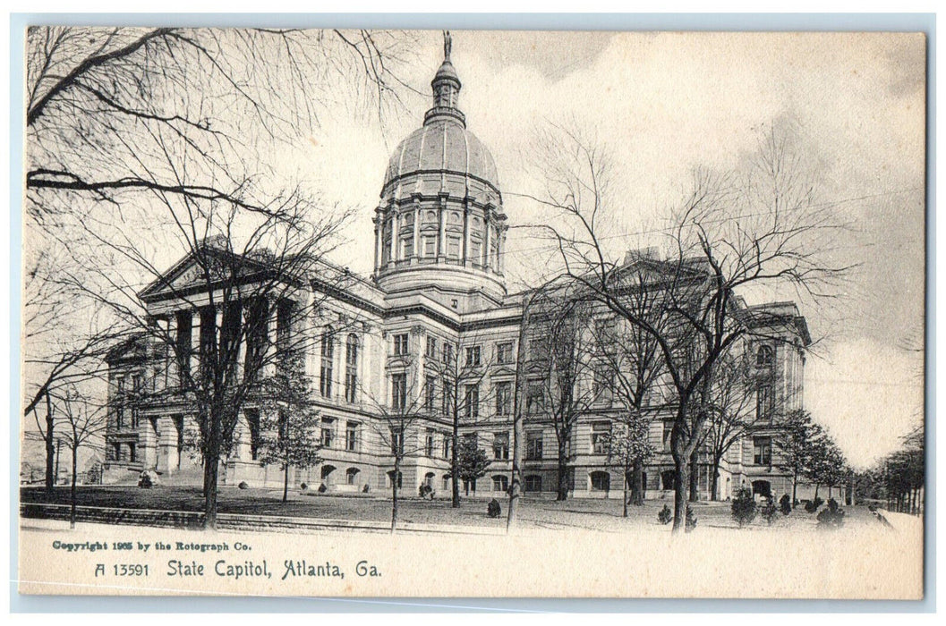 c1905 View of State Capitol Atlanta Georgia GA Antique Unposted Postcard