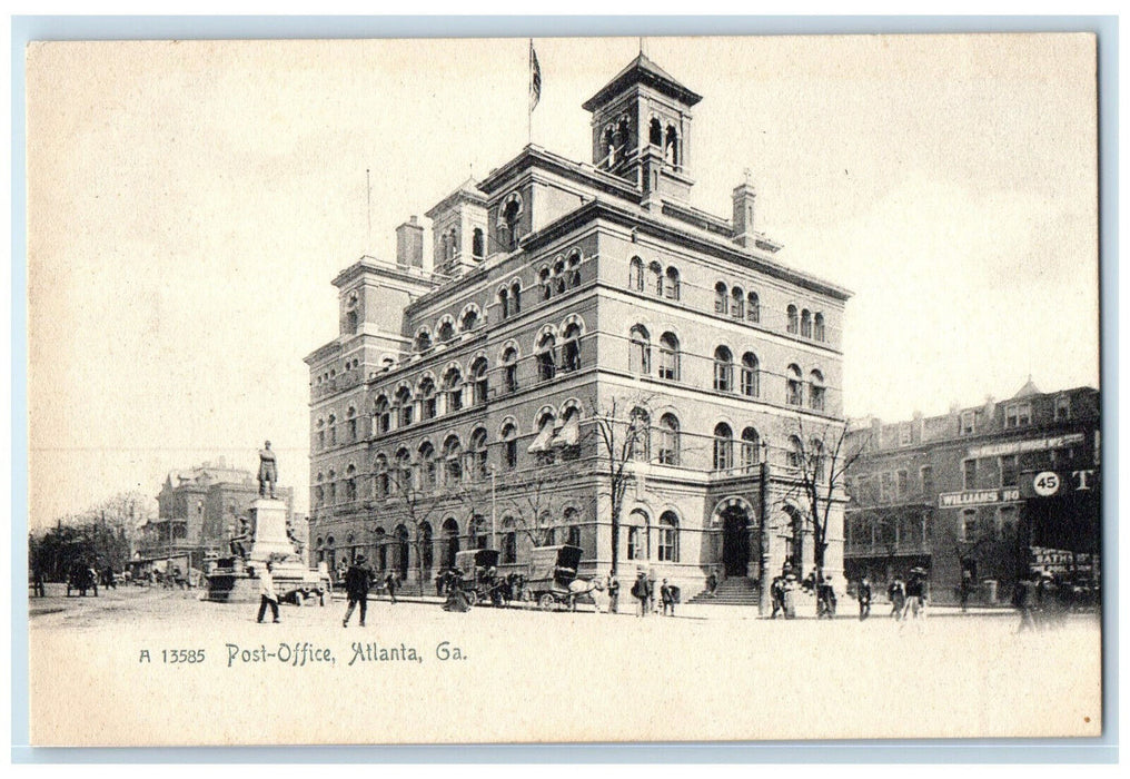 c1905 Post Office Monument Atlanta Georgia GA Antique Unposted Postcard