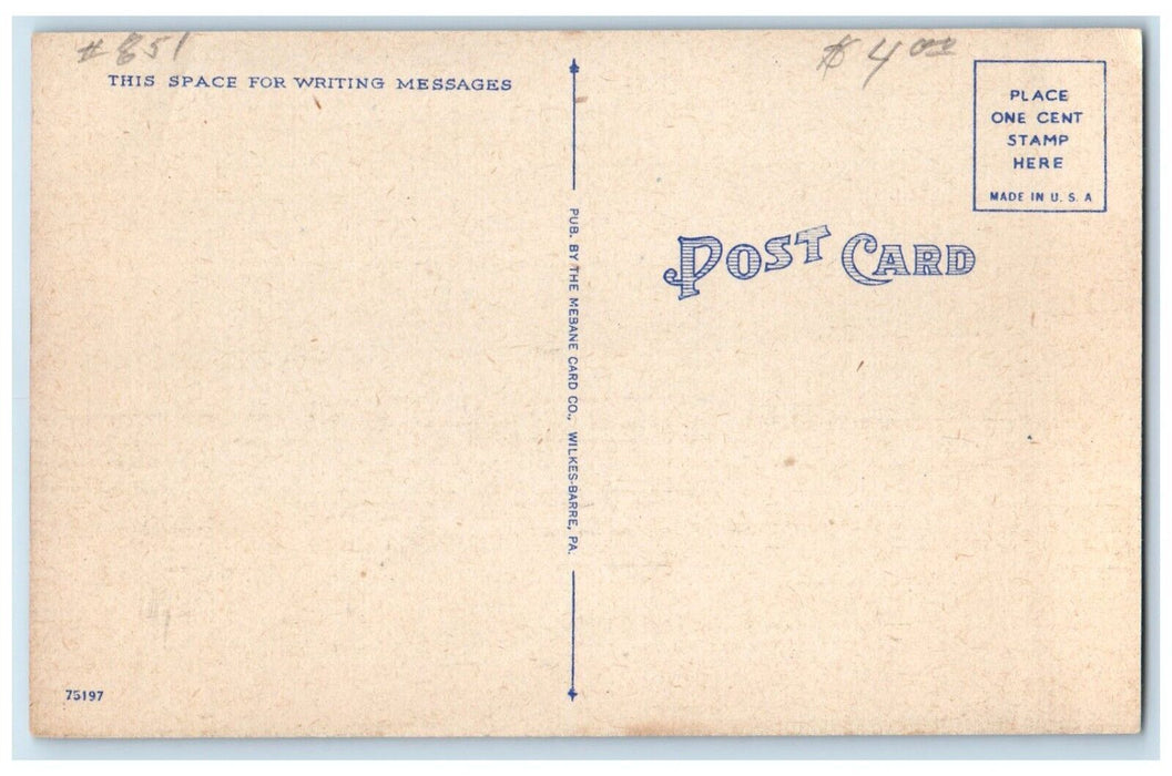c1940 Science Hall Bloomsburg State Teachers College Bloomsburg PA Postcard