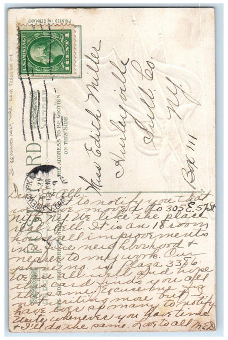 c1910's Revolutionary War Dont Tread On Me Rattlesnake Flag Winsch Back Postcard