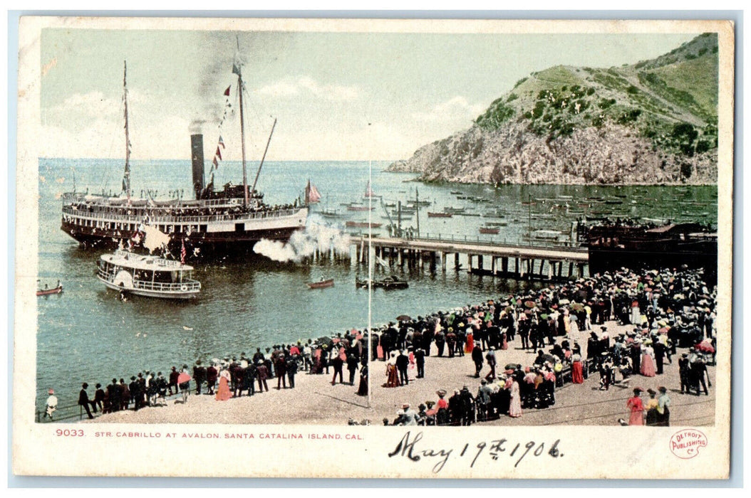 1906 Str. Cabrillo at Avalon Santa Catalina Island California CA Postcard