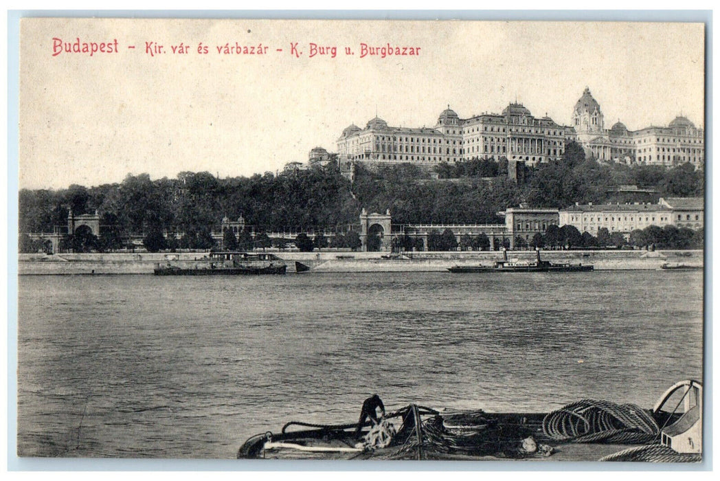 c1910 Kir Var Es Varbazar Budapest Hungary Antique Unposted Postcard