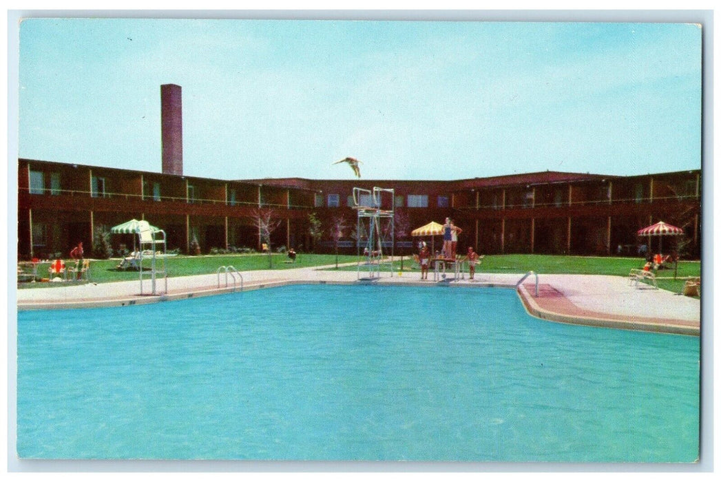 Swimming Pool At Western Hills Lodge Sequoyah State Park OK Vintage Postcard