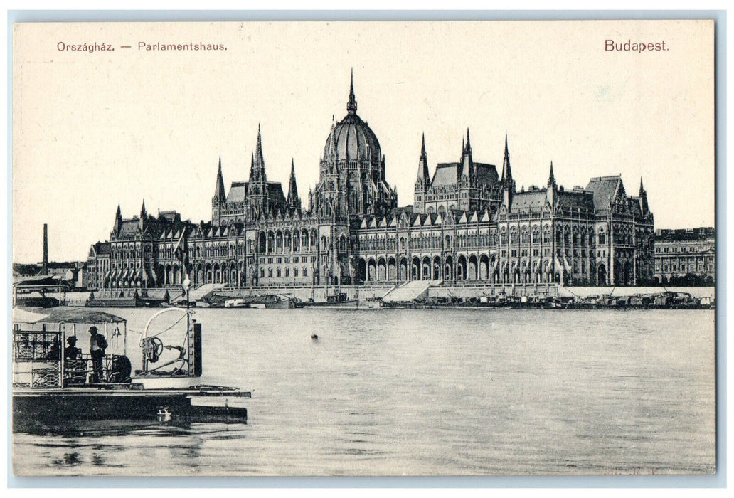 c1910 Orszaghaz Parlamentshaus Budapest Hungary Antique Unposted Postcard