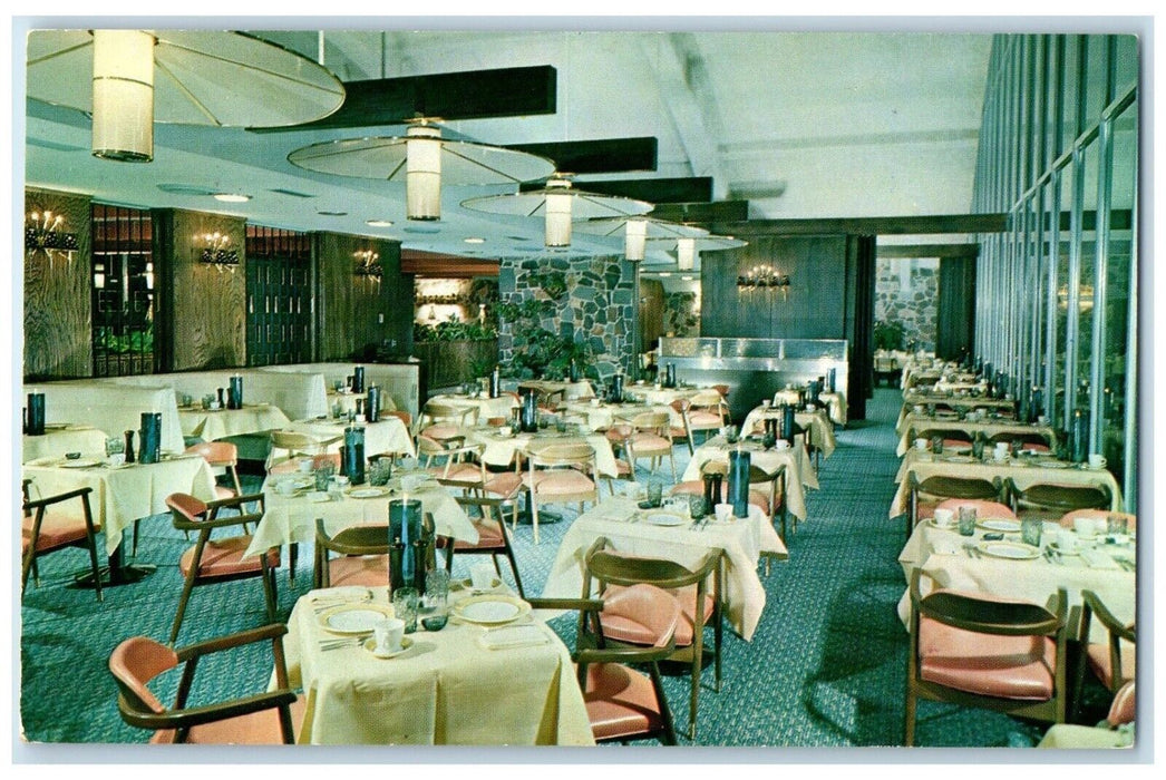 c1950's Glass House Restaurant Dining Room Vinita Oklahoma OK Vintage Postcard