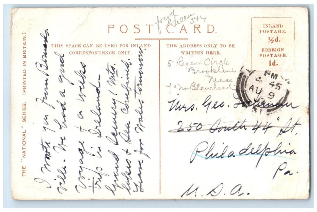 1907 Bank of Ireland College Green Dublin Ireland Antique Posted Postcard