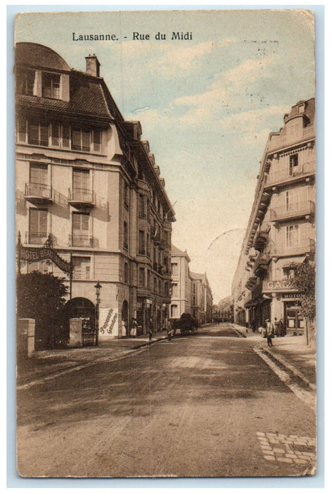 1920 South Street Lausanne Vaud Region Switzerland Antique Postcard