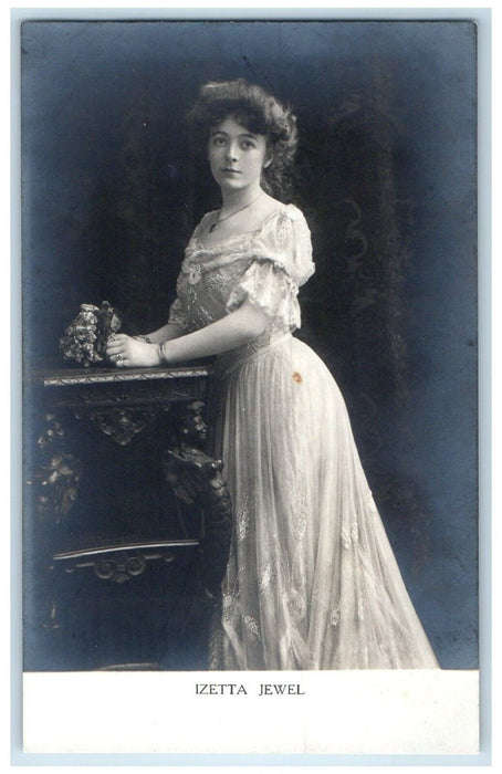 c1905 Pretty Woman Izetta Jewel Suffrage Actress RPPC Photo Antique Postcard