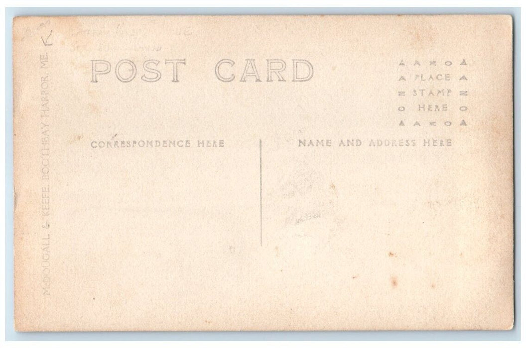 c1910's Main Street Parade Horse Wagon Men Women Children ME RPPC Photo Postcard