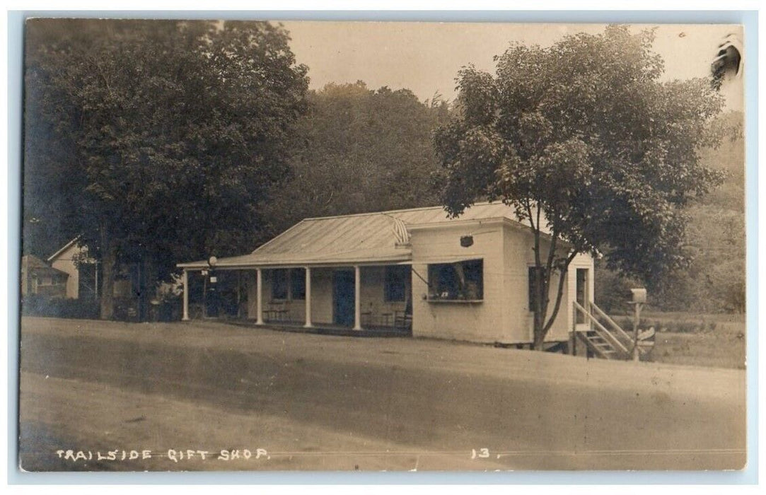 c1910's Trailside Gift Shop Store Building View Maine ME RPPC Photo Postcard