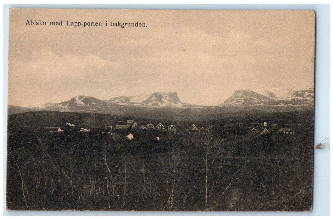 c1910 Abisko With the Lapport in the Background Sweden Antique Postcard