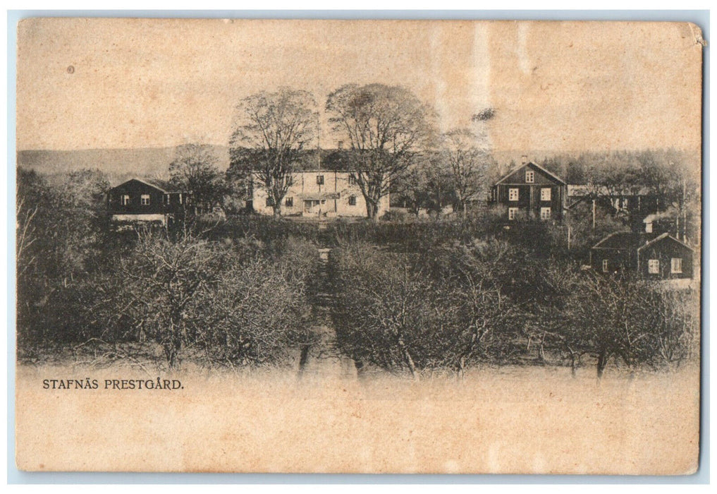 c1905 Buildings View in Stafnas Prestgard Sweden Unposted Antique Postcard
