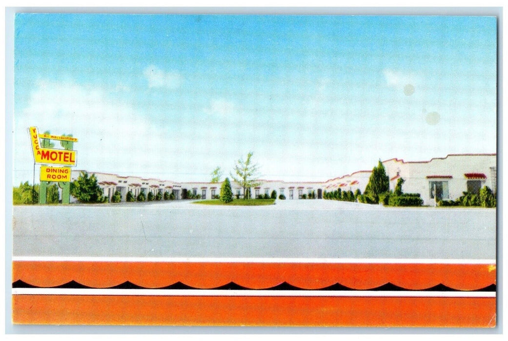 c1960's Yucca Motel Dining Room Roadside Guymon Oklahoma OK Vintage Postcard