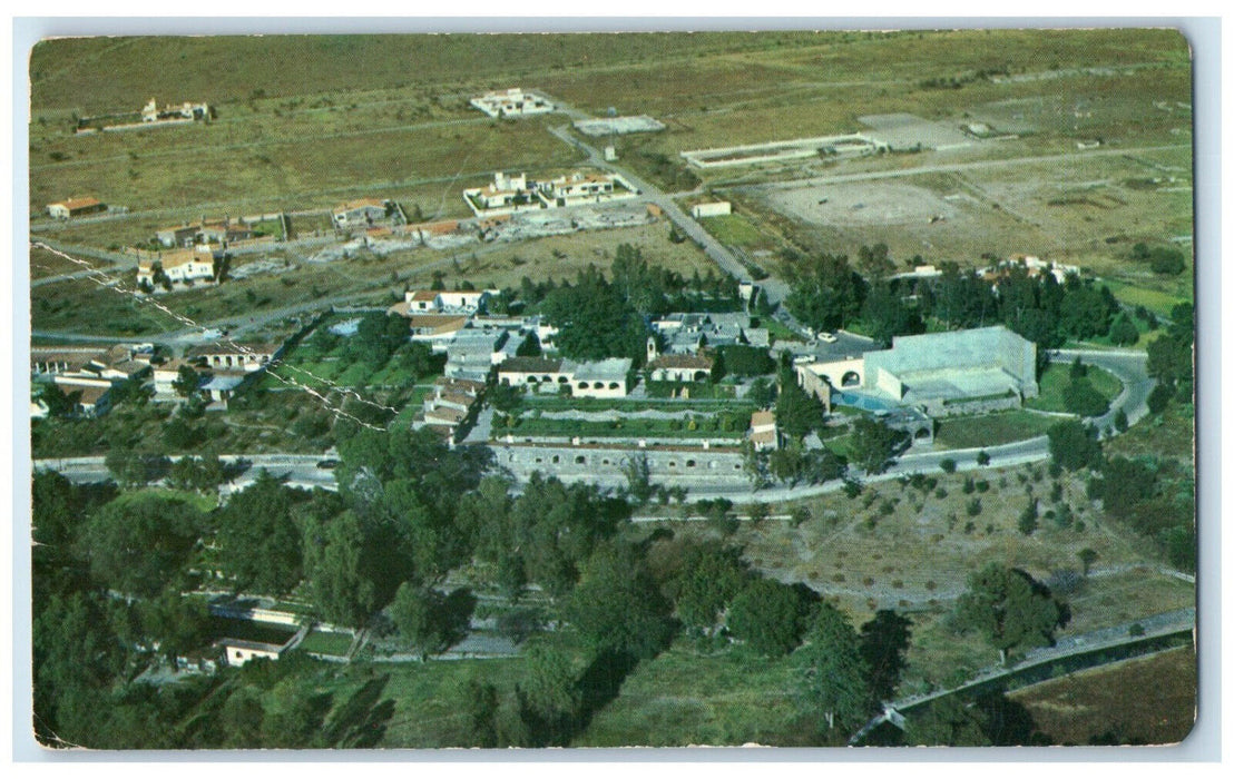 1967 Air View of Rancho El Atascadero Hotel San Miguel Allende Mexico Postcard