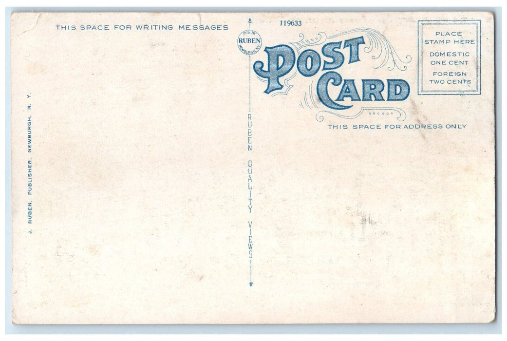 c1920 Exterior View The Huguenot Port Jervis Orange Co New York Antique Postcard
