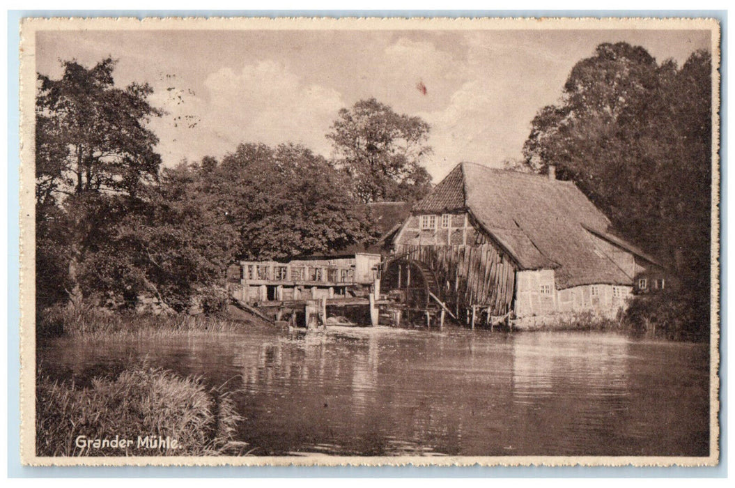 c1920's View of Grander Muhle Kuddewörde Germany Antique Posted Postcard