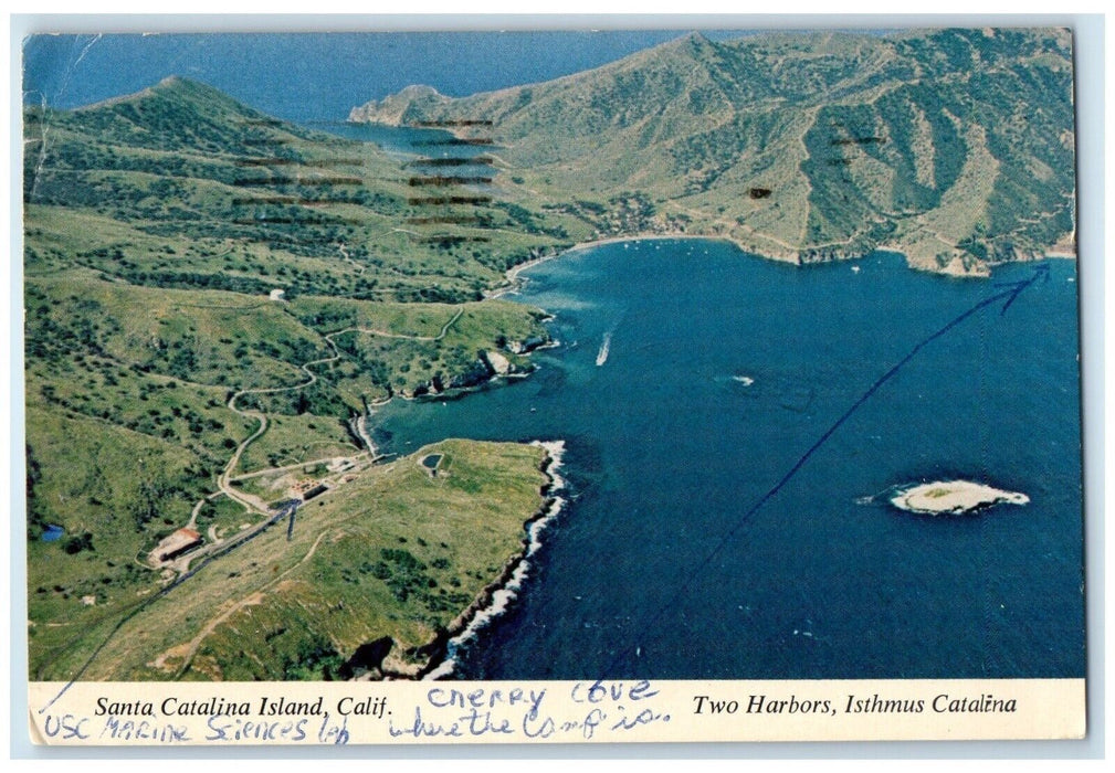 1974 Two Harbors Isthmus Catalina Santa Catalina Island California CA Postcard