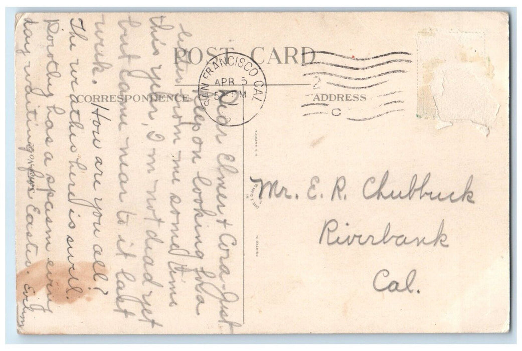 c1910s Easter Wishes Chicks In Cage San Francisco California CA Antique Postcard
