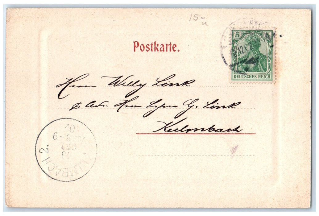 1902 Oderpartie Cathedral Island Breslau (Wrocław) Poland Embossed Postcard