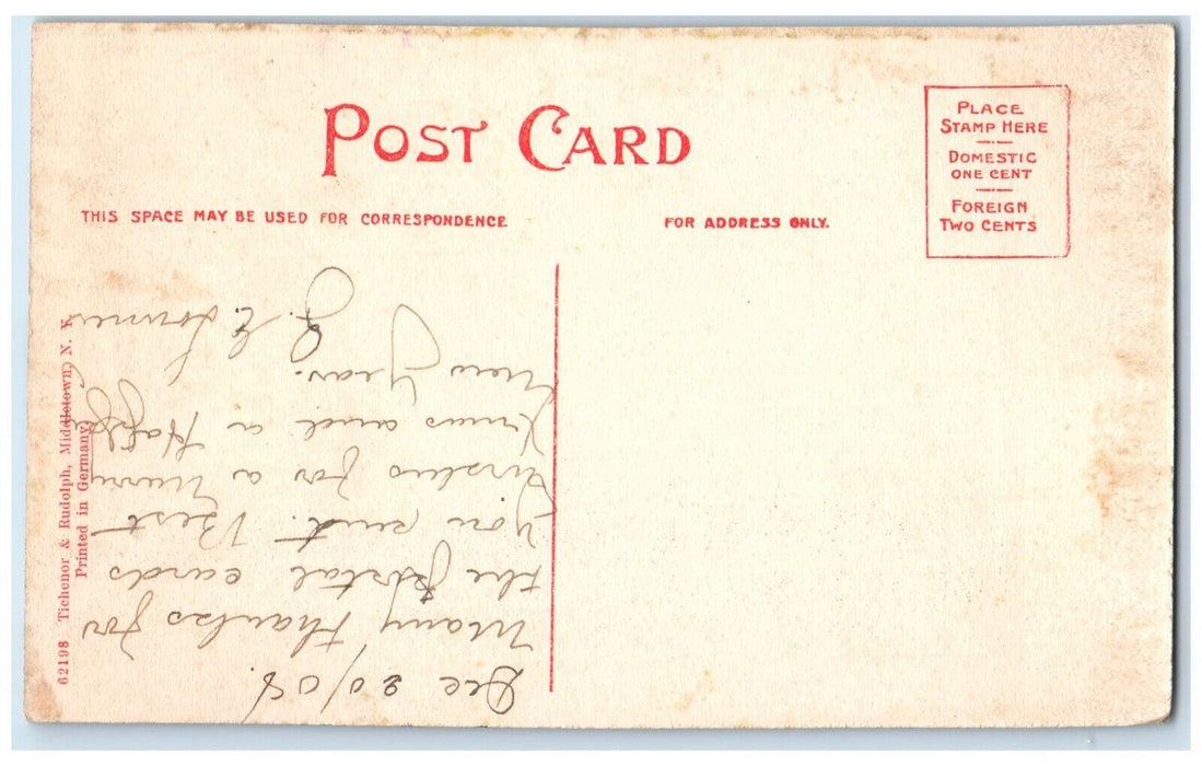 c1910 Exterior View Hotel Rockwell Building Monticello New York Antique Postcard