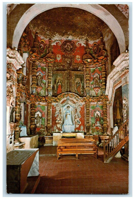 c1960 Chapel Sorrowful Mother Mission San Xavier Del Bac Tucson Arizona Postcard