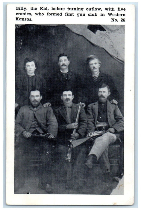 Billy The Kid Turning Outlaw First Gun Club In Western Kansas KS Postcard