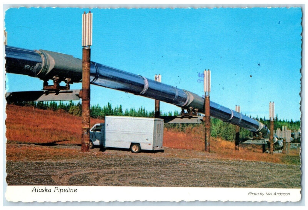 1982 Alaska Pipeline Showing Radiators Ground Alaska Joe Truck Vintage Postcard