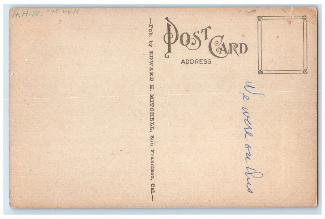 c1930's USS New York US Navy Battleship San Francisco California CA Postcard