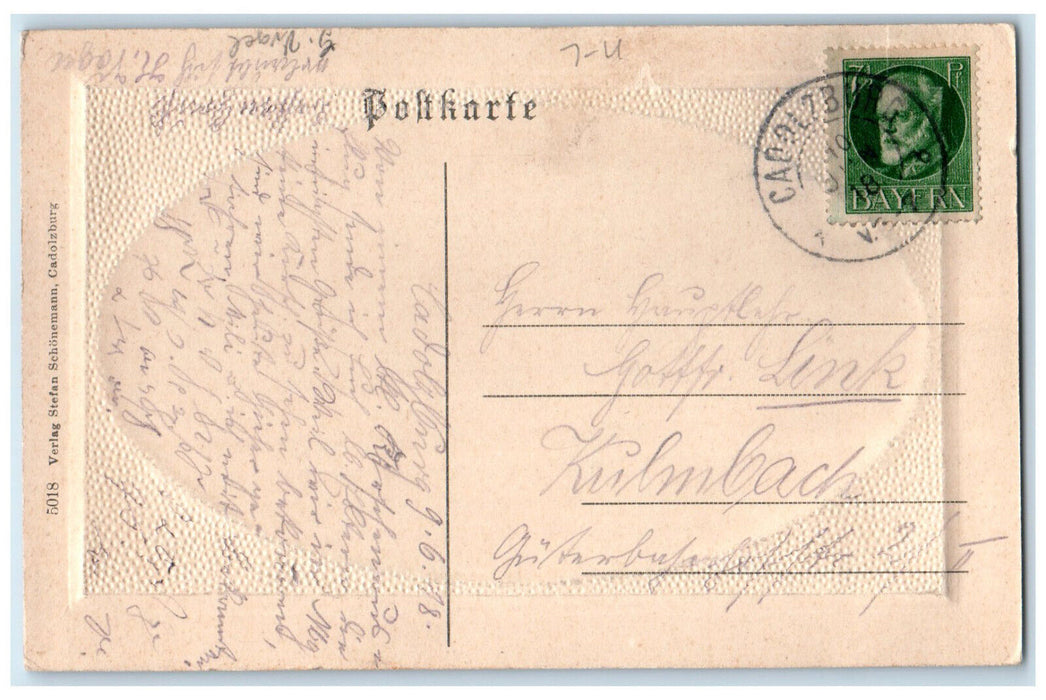 1918 Cadolzburg Castle West Side Cadolzburg Germany Vintage Posted Postcard