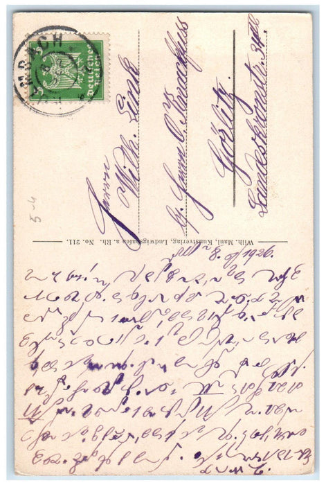 1926 Rhein Bridge Between Mannheim And Ludwigshafen Germany Postcard