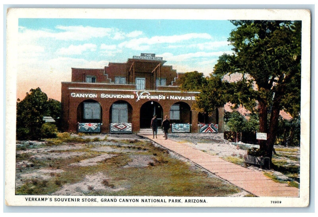 c1930's Verkamp's Souvenir Store Grand Canyon National Park Arizona AR Postcard