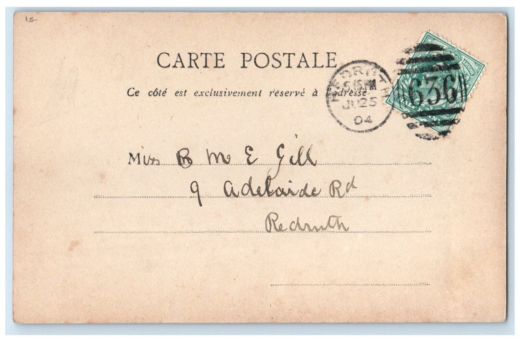 1904 Pretty Girl Curly Long Hair Cigarette RPPC Photo Redruth England Postcard