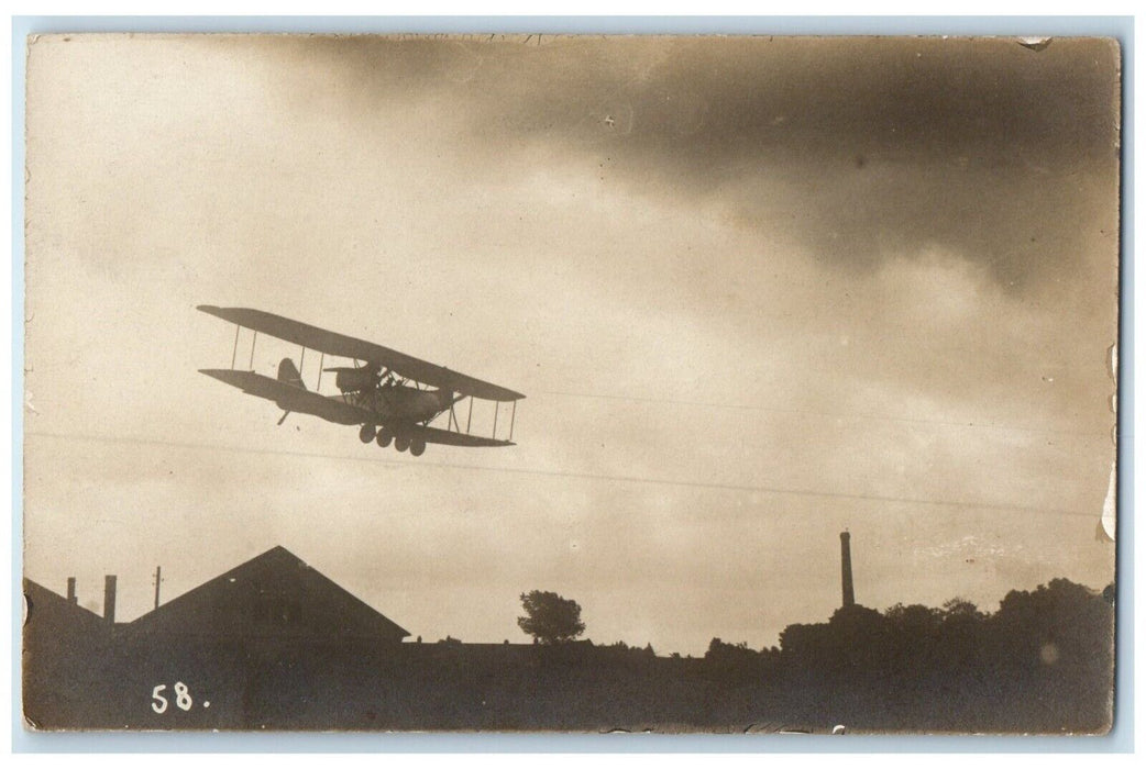 c1910's Aircraft WWI England United Kingdom RPPC Photo Unposted Antique Postcard