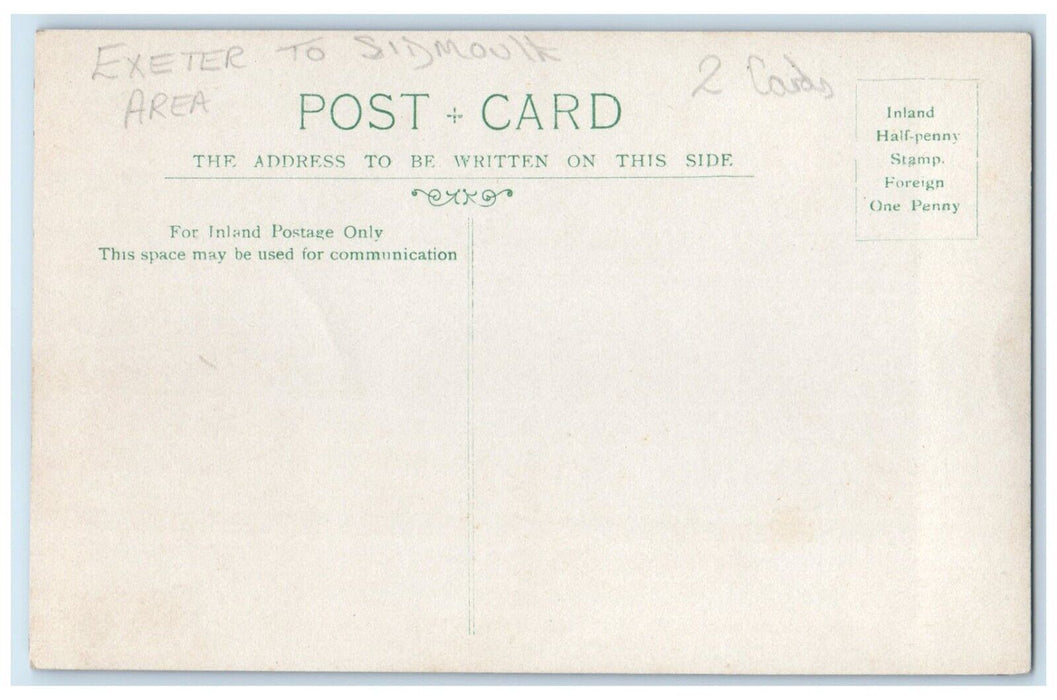 c1910's Exeter Area To Sidmouth England United Kingdom UK RPPC Photo Postcard